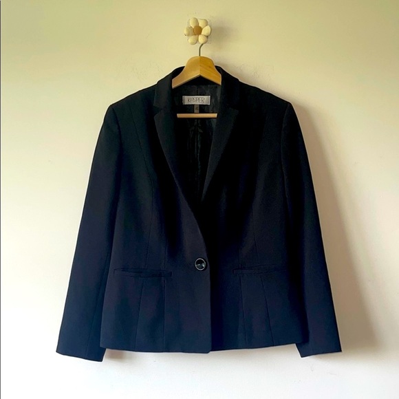 Kasper Black Blazer Tailored Suit Jacket - Picture 5 of 7